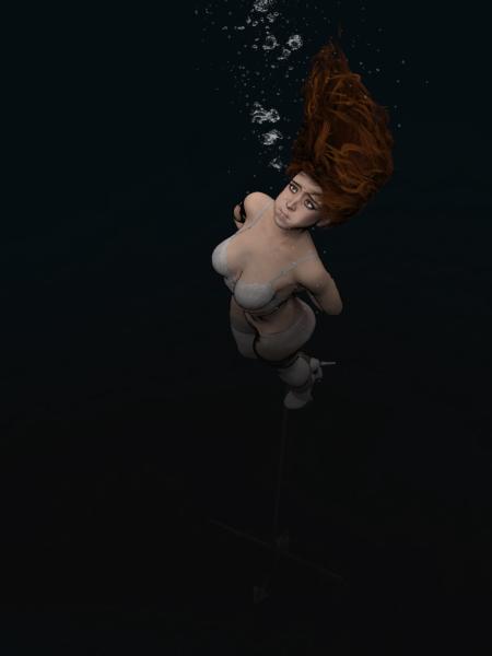 Lina is Dragged to the Bottom of the Sea